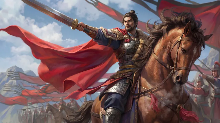 Sun Jian wielding the Sword & Shield